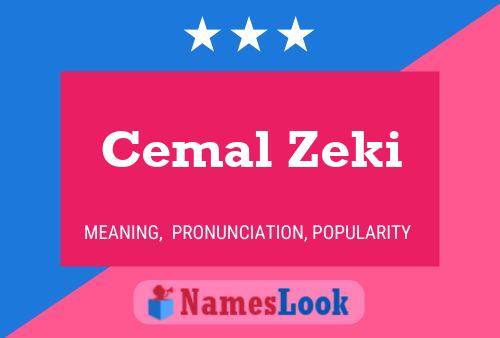 Cemal Zeki Name Poster