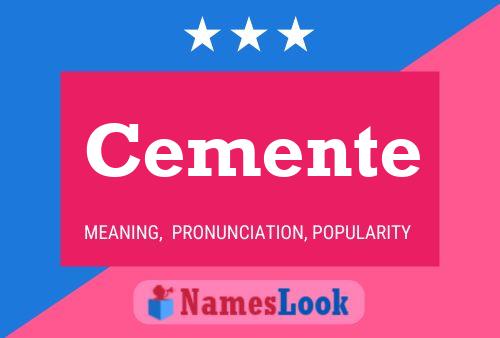 Cemente Name Poster