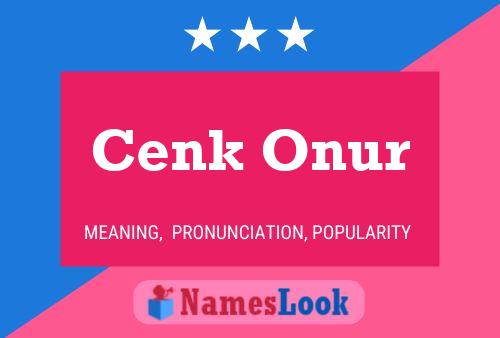 Cenk Onur Name Poster