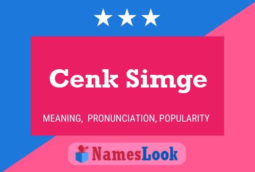 Cenk Simge Name Poster