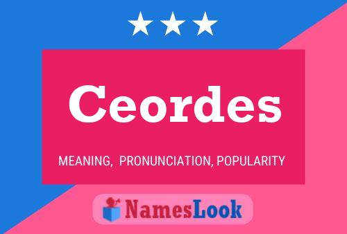 Ceordes Name Poster