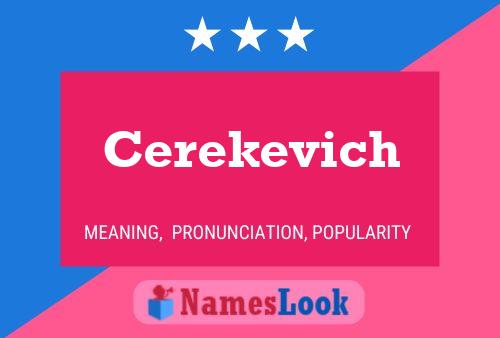 Cerekevich Name Poster