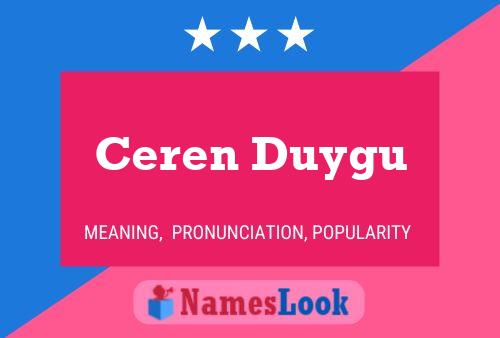 Ceren Duygu Name Poster