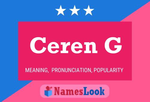 Ceren G Name Poster