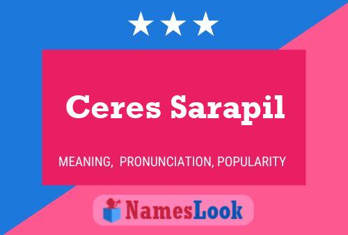 Ceres Sarapil Name Poster