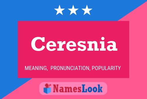 Ceresnia Name Poster