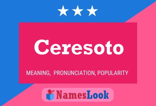 Ceresoto Name Poster