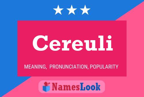 Cereuli Name Poster