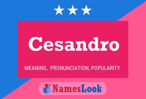 Cesandro Name Poster