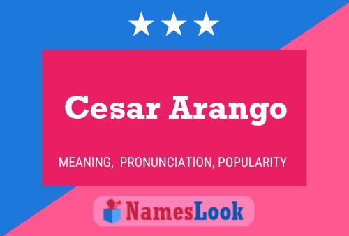 Cesar Arango Name Poster