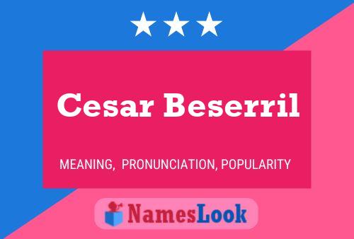 Cesar Beserril Name Poster