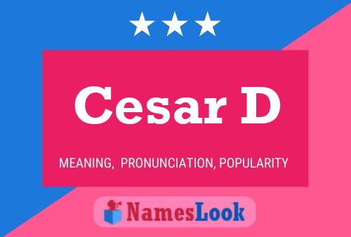 Cesar D Name Poster