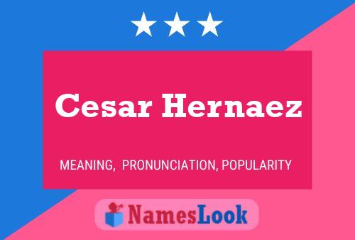 Cesar Hernaez Name Poster