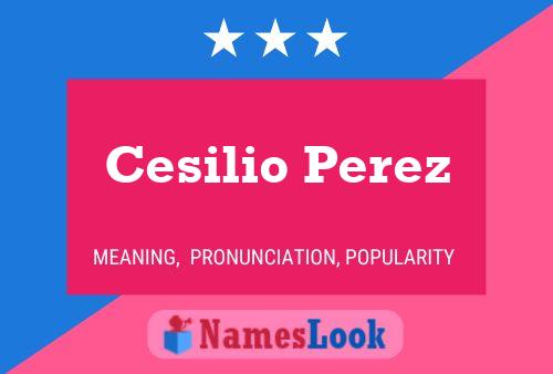 Cesilio Perez Name Poster