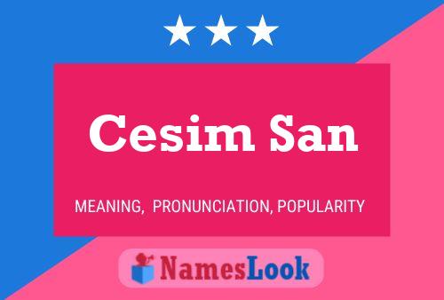 Cesim San Name Poster