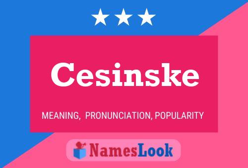 Cesinske Name Poster