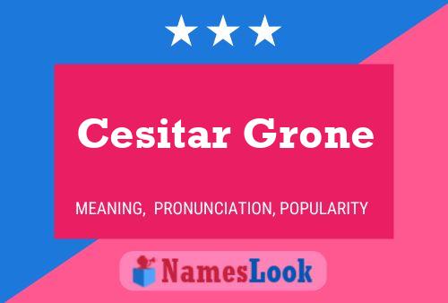 Cesitar Grone Name Poster