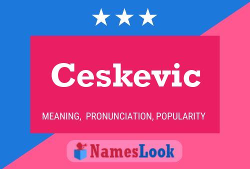 Ceskevic Name Poster