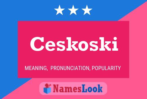 Ceskoski Name Poster