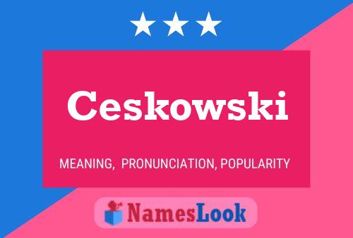 Ceskowski Name Poster