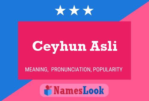 Ceyhun Asli Name Poster