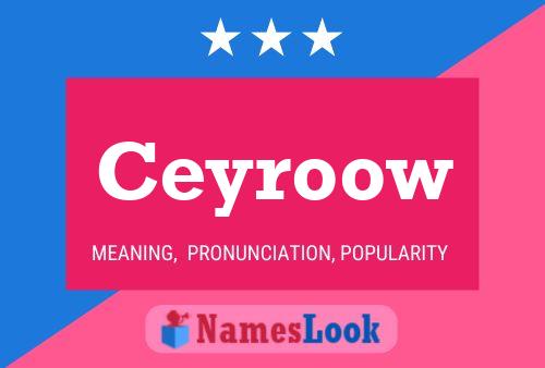 Ceyroow Name Poster