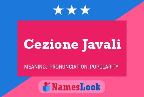 Cezione Javali Name Poster