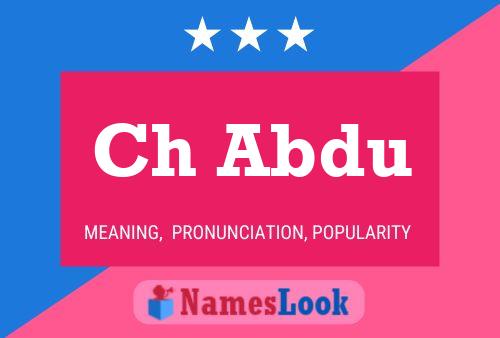 Ch Abdu Name Poster