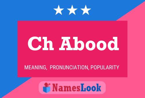 Ch Abood Name Poster