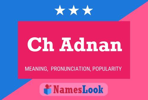 Ch Adnan Name Poster