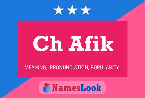 Ch Afik Name Poster