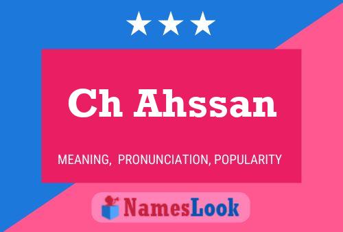 Ch Ahssan Name Poster