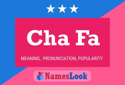 Cha Fa Name Poster