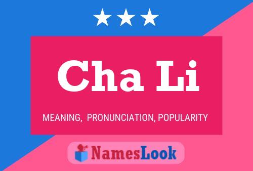 Cha Li Name Poster