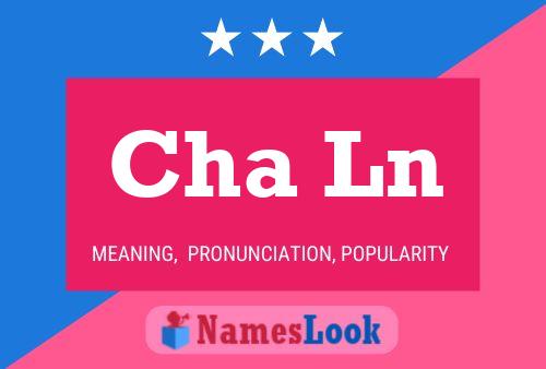 Cha Ln Name Poster