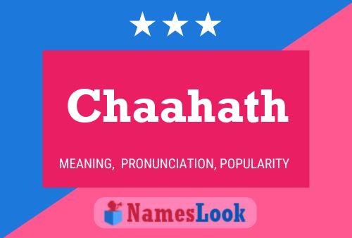 Chaahath Name Poster