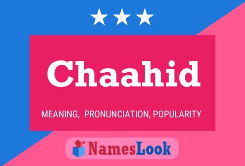 Chaahid Name Poster