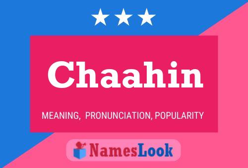 Chaahin Name Poster