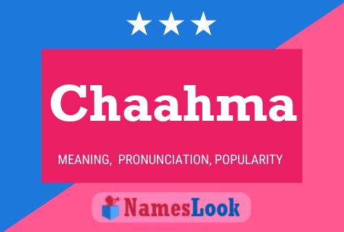 Chaahma Name Poster