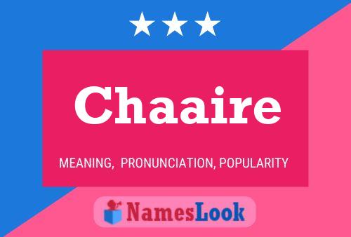 Chaaire Name Poster