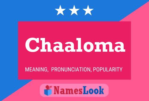 Chaaloma Name Poster