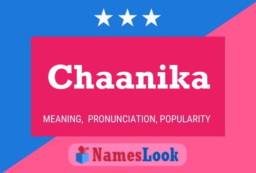 Chaanika Name Poster