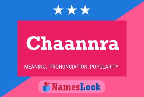 Chaannra Name Poster