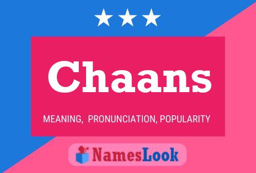 Chaans Name Poster