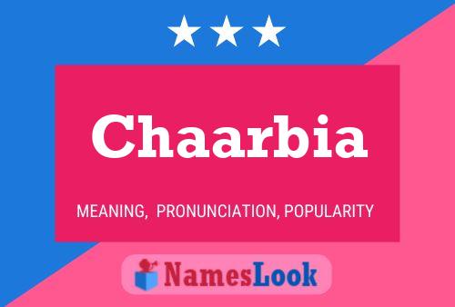 Chaarbia Name Poster