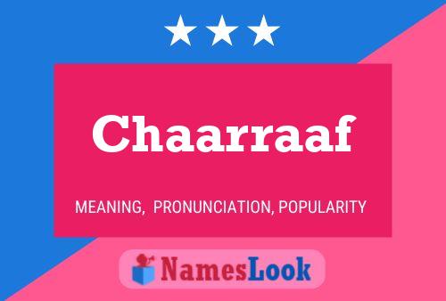 Chaarraaf Name Poster