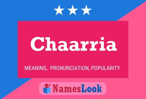 Chaarria Name Poster