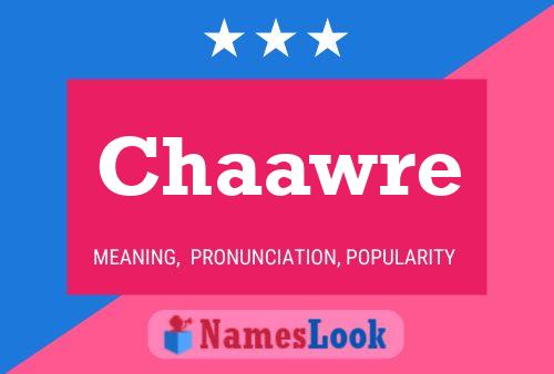 Chaawre Name Poster