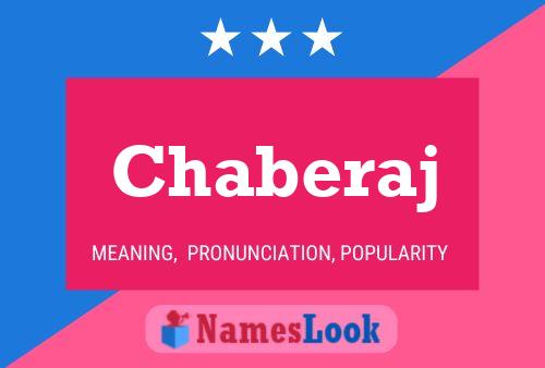 Chaberaj Name Poster