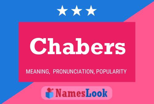 Chabers Name Poster